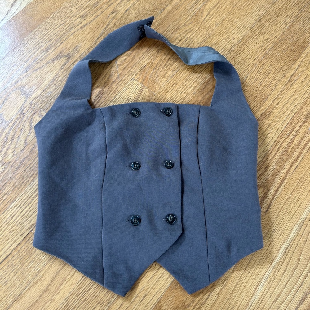 Edikted button up halter top